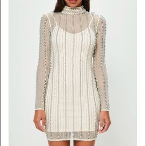 Misguided peace and love nude dress